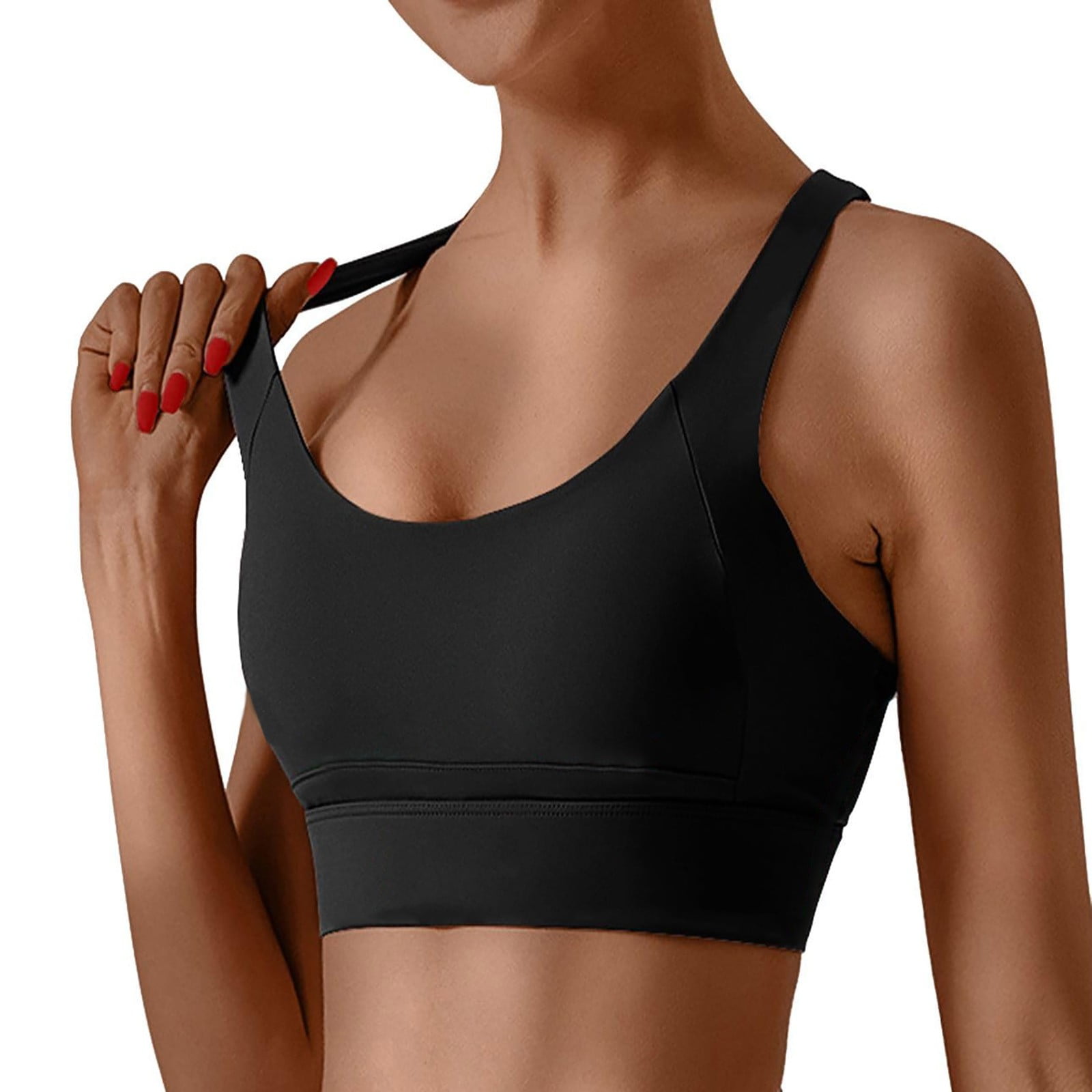 Women's Full Coverage Swim Bra Comfort Strap Wireless Swimsuit Top for