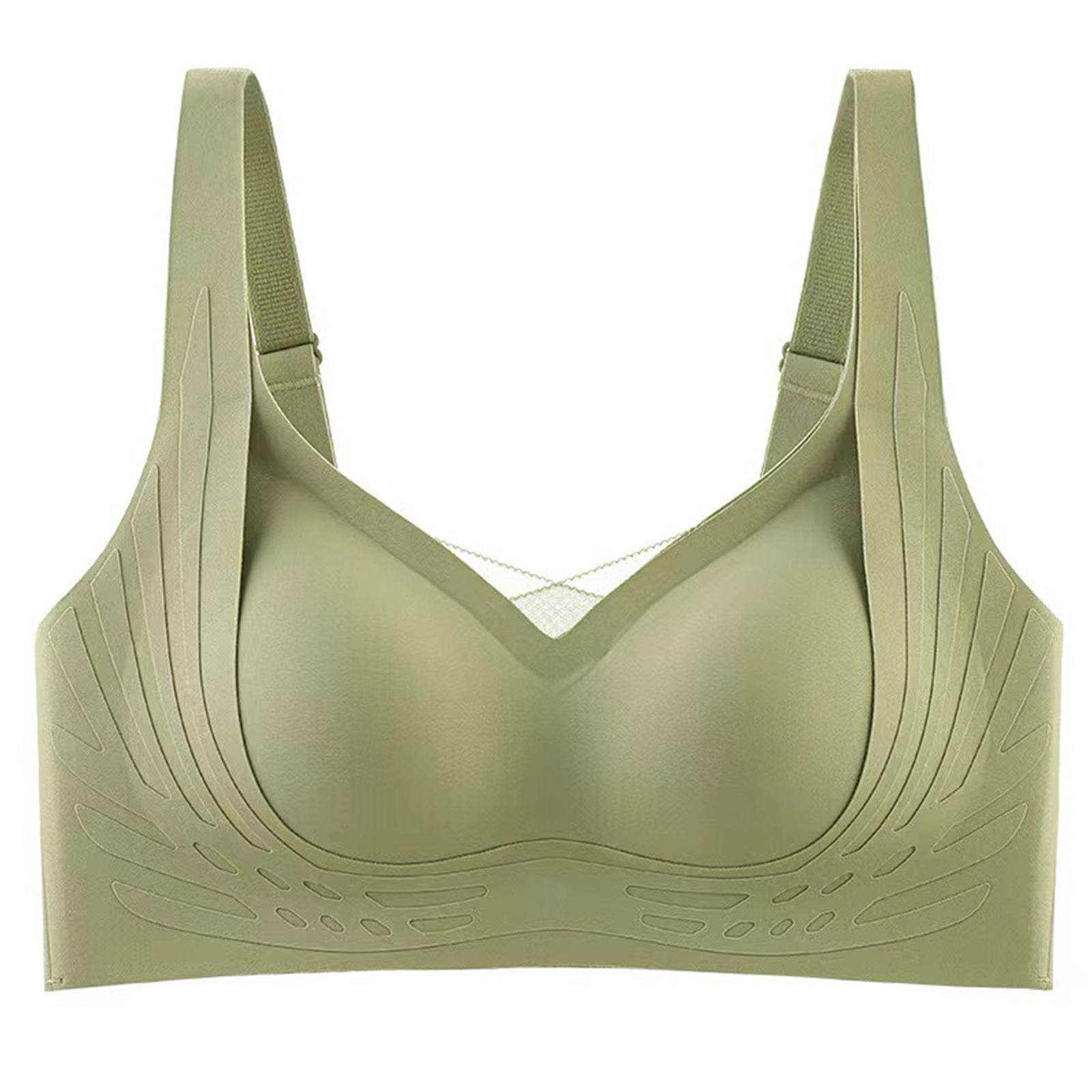 Women's Full Coverage Wireless Bra Invisible Push Up Not Underwire ...