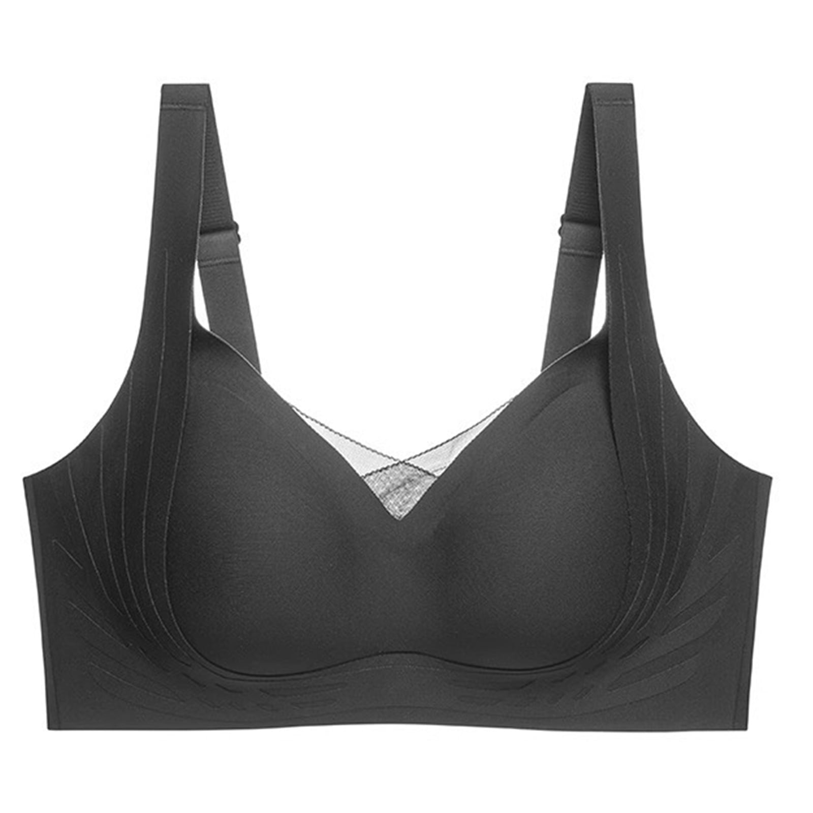 Pretty Invisible Bra Women's Full Coverage Wireless Bra Invisible Push Up Not Underwire ...