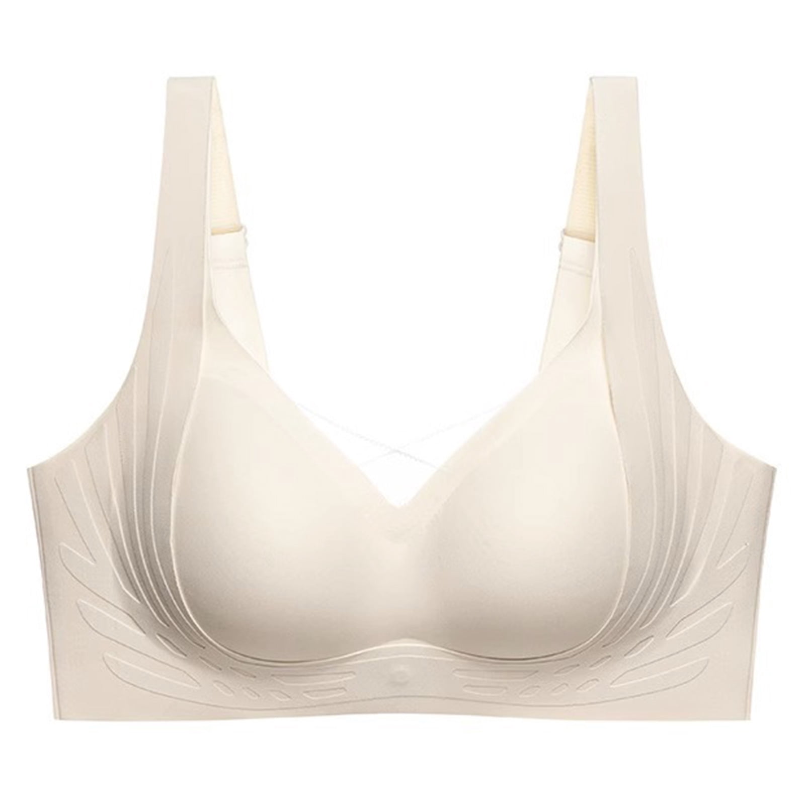 Women's Full Coverage Wireless Bra Invisible Push Up Not Underwire ...