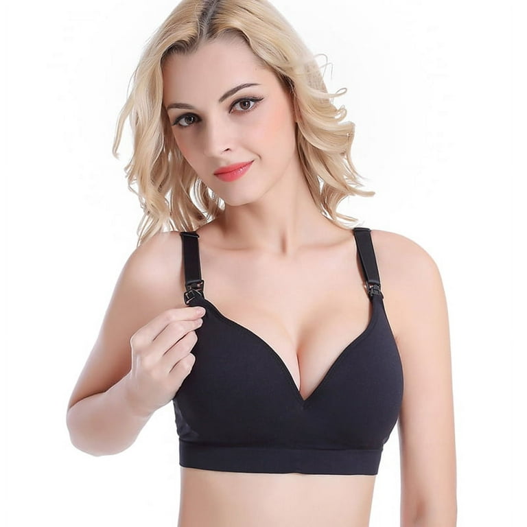 Women's Full Cup Lightly Lined Plunge Underwire Maternity Nursing Bra