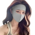 thumbnail image 1 of Women's Full Face Sun Protection Mask - Lightweight Polyester UV Shield for Summer Outdoor Wear - As Shown, 25g, 1 of 8