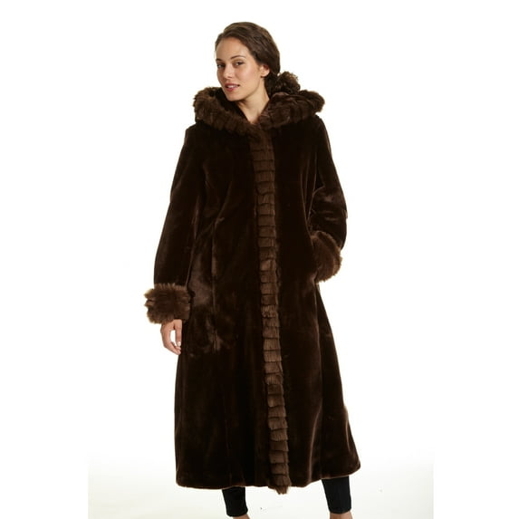 Women's Full Length Faux Fur Coat