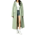 thumbnail image 1 of Women's Full Length Hooded Rain Coat Waterproof Windproof Long Rain Jacket Loose Fit Snap Front Outdoor Rain Poncho with Adjustable Drawstring Hood & Large Pockets Green, 1 of 6