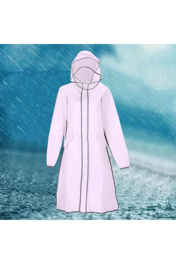 Women's Full Length Raincoat Overall Suit For Adults With Hooded Rain Poncho Heavy Duty Womens Winter Raincoat Woman Jacket Womens Nylon Jacket with Hood plus Size Rain Coats for Women with Hood Cheer