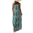 thumbnail image 1 of Women's Full Size Printed Scoop Neck Maxi Cami Dress 100% Polyester Lightweight Flowing For Elegant Weather Daily Wear, 1 of 12