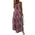 thumbnail image 1 of Women's Full Size Printed Scoop Neck Maxi Cami Dress 100% Polyester Lightweight Flowing For Elegant Weather Daily Wear, 1 of 12