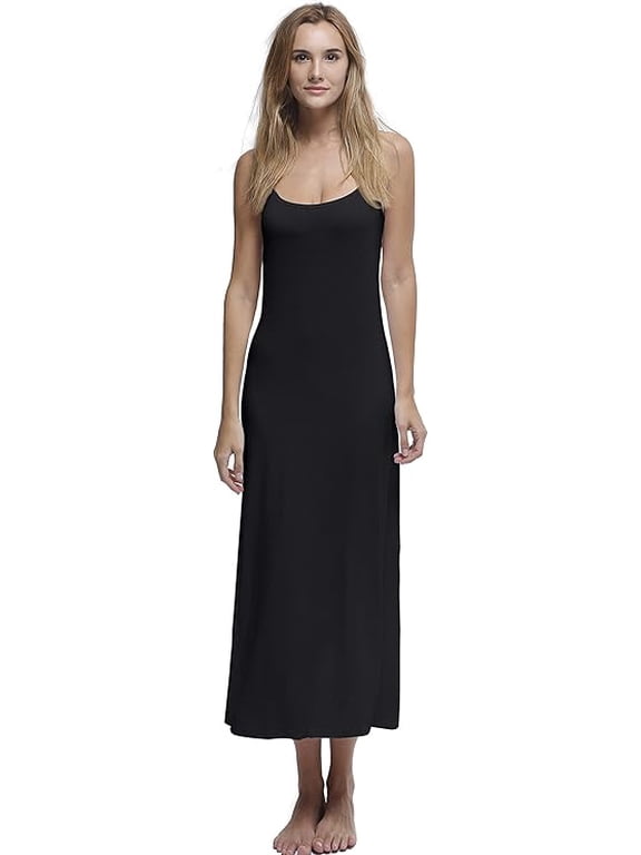 Women's Full Slips Strappy Sexy Dress Long Full Cami Slip Dress Sleeveless Nightdresses