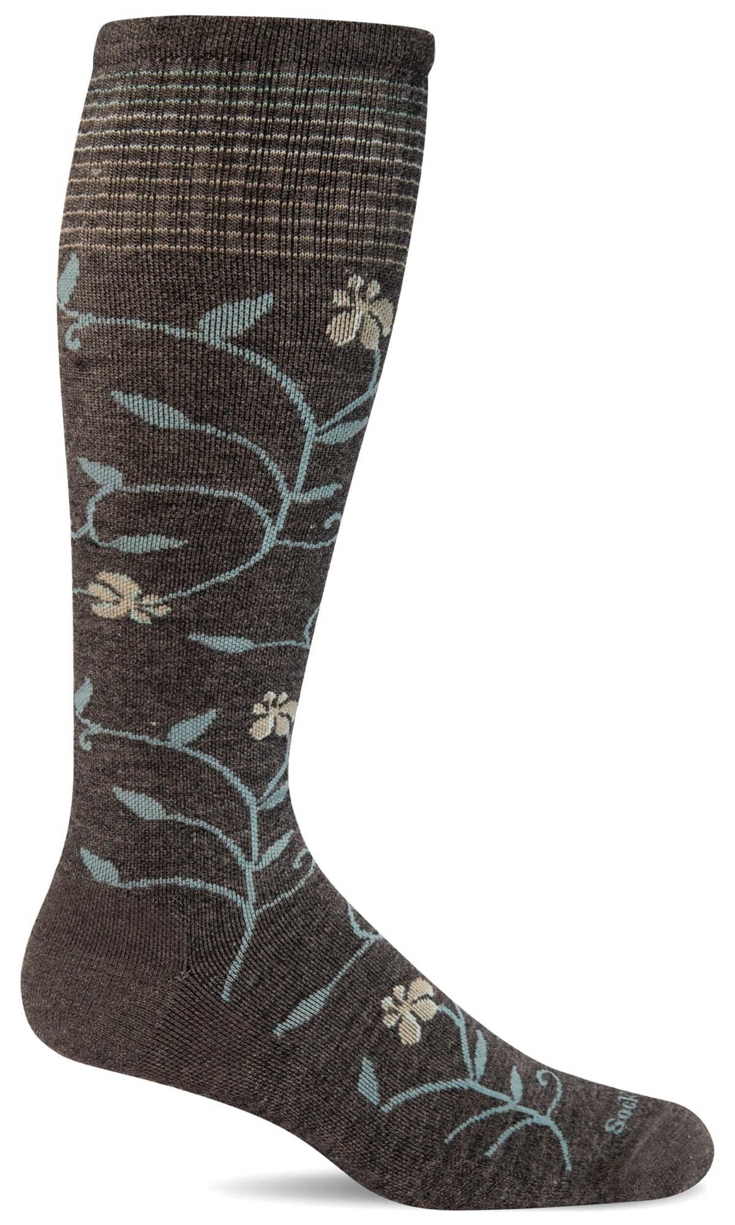 Sockwell Women's Full Sun Moderate Graduated Compression Socks Small/Medium Charcoal
