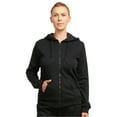 thumbnail image 1 of Women’s Full Zip Cotton Fleece Hooded Sweatshirt (Black, Small), 1 of 2