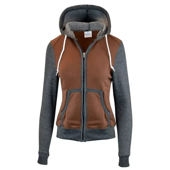 Ladies V Neck Hoodie – Long Sleeve Zip-up V Neck Hoodies for women, Oversized Fleece Sweatshirt Jacket with Pockets