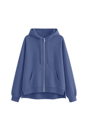 Women's Full Zip Hoodie Sweatshirt with Pockets Heavyweight Cotton Solid Color Oversized Jacket Casual Fall Winter Outerwear Pullover