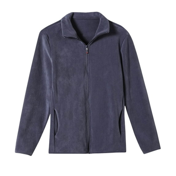 Women's Full Zip Up Jackets Womens Solid Color Velvet Warm Coats Casual Long Sleeved Hoodless Sweatshirts Outerwear with Pockets Versatile Winter Clothes