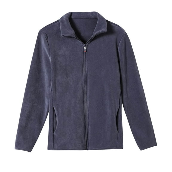 Women's Full Zip Up Jackets Womens Solid Color Velvet Warm Coats Casual Long Sleeved Hoodless Sweatshirts Outerwear with Pockets Versatile Winter Clothes