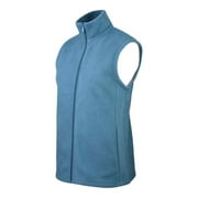 Women's Full Zip Polar Fleece Vest, ST.BLUE L, 1 Count, 1 Pack
