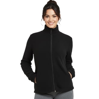 Land's End Women's Long Sleeve Full Zip Grid Fleece Jacket