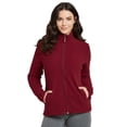 thumbnail image 1 of Women's Full-Zip Polar Soft Fleece Jacket, Burgundy 3XL, 1 Pack, 1 of 8