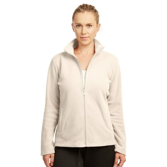 Women's Full-Zip Polar Soft Fleece Jacket, Oat M, 1 Pack