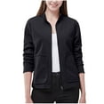 thumbnail image 1 of Women's Full Zip Soft Fleece Jacket Outdoor Casual Coat with Pockets Long-Sleeve Fall Winter Warm Outerwear Oversized Hoodie for Women Fall S-184 Black 4XL, 1 of 3