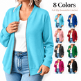 thumbnail image 1 of Women's Fleece Zip up Sweatshirt Jackets No Hood, Casual Long Sleeve Coat Outerwear with Pockets, Fall Comfy Versatile Jackets Daily Wear, 1 of 7