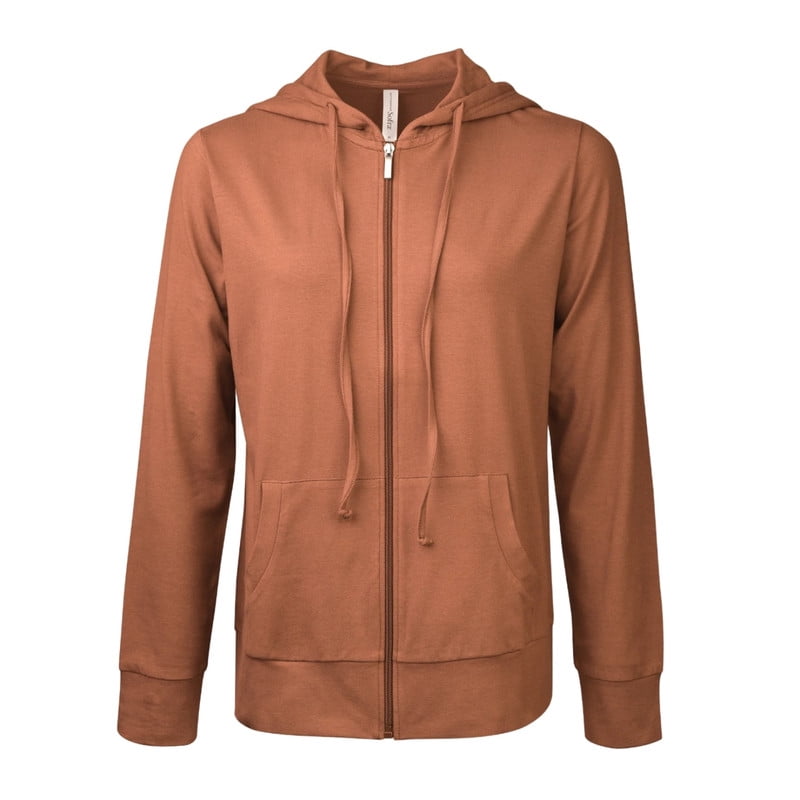 Women’s Full Zip Up Hoodie with Packets Lightweight Cotton Blend Drawstring Regular & Plus Size Casual Zipper Hooded Sweatshirt Womenswear Activewear