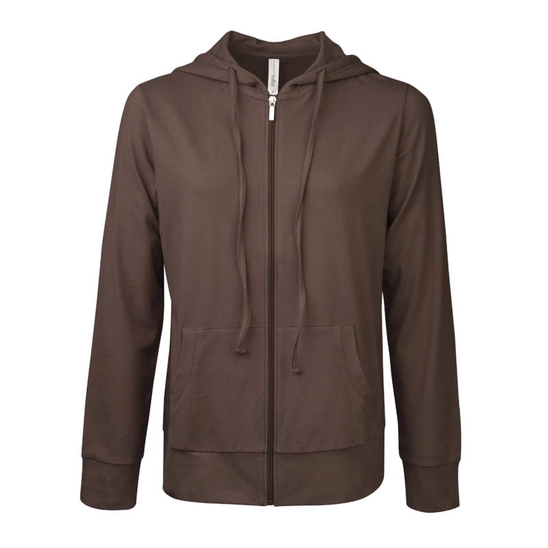 Women’s Full Zip Up Hoodie with Packets Lightweight Cotton Blend Drawstring Regular & Plus Size Casual Zipper Hooded Sweatshirt Womenswear Activewear