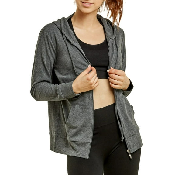 Women’s Full Zip Up Hoodie with Packets Lightweight Cotton Blend Drawstring Regular & Plus Size Casual Zipper Hooded Sweatshirt Womenswear Activewear