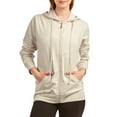 thumbnail image 1 of Women’s Full Zip Up Hoodie with Packets Lightweight Cotton Blend Drawstring Regular & Plus Size Casual Zipper Hooded Sweatshirt Womenswear Activewear, 1 of 3