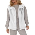 thumbnail image 1 of Women's Full Zip Warm Fleece Vest Classic-Fit Sleeveless Stand Collar Jacket Solid Color Fall Winter Outerwear Coat, 1 of 9