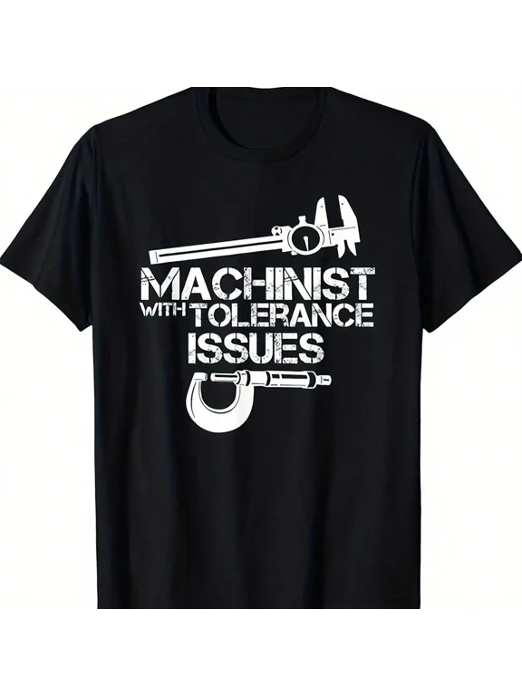 Women's Fun Mechanic T-Shirt, Heavy Machinery Graphic T-Shirt, Comfortable Cotton All Year Round, Suitable For Car, Engineering, And DIY Enthusiasts.