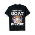 thumbnail image 1 of Women's Funny Cute Floral Goat Mama Life Graphic Cotton T-Shirt, 1 of 6