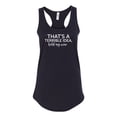 thumbnail image 1 of Women's Funny Hold My Wine Ladies Racerback Tank Top-Black-medium, 1 of 4