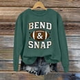 thumbnail image 1 of Women's Funny Letter Printed Graphic Football Fan Sweatshirt,Long sleeve Casual Crewneck Pullover Tops for Game Day,Weekend,Daily Wear Blackish Green XL, 1 of 7
