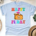 thumbnail image 1 of Women's Funny Math Graphic Tee, Happy Pi Day Shirt with Pie Slice Design, Light Blue, Size L, 1 of 6