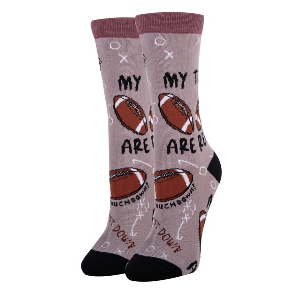 Women's Funny Novelty Crew Socks, Crazy Fun Silly Cotton Dress Socks Gift, TD's, Size 5-9