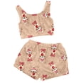 thumbnail image 1 of Women's Christmas Pajama Set Casual Two Piece Outfit Solid Color Tank Top with Shorts Homewear Sleepwear, 1 of 2