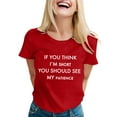 thumbnail image 1 of Women's Funny Sarcastic Graphic T-Shirts Novelty Tees With Humorous Sayings For Ladies Casual Comfort Fit, 1 of 5