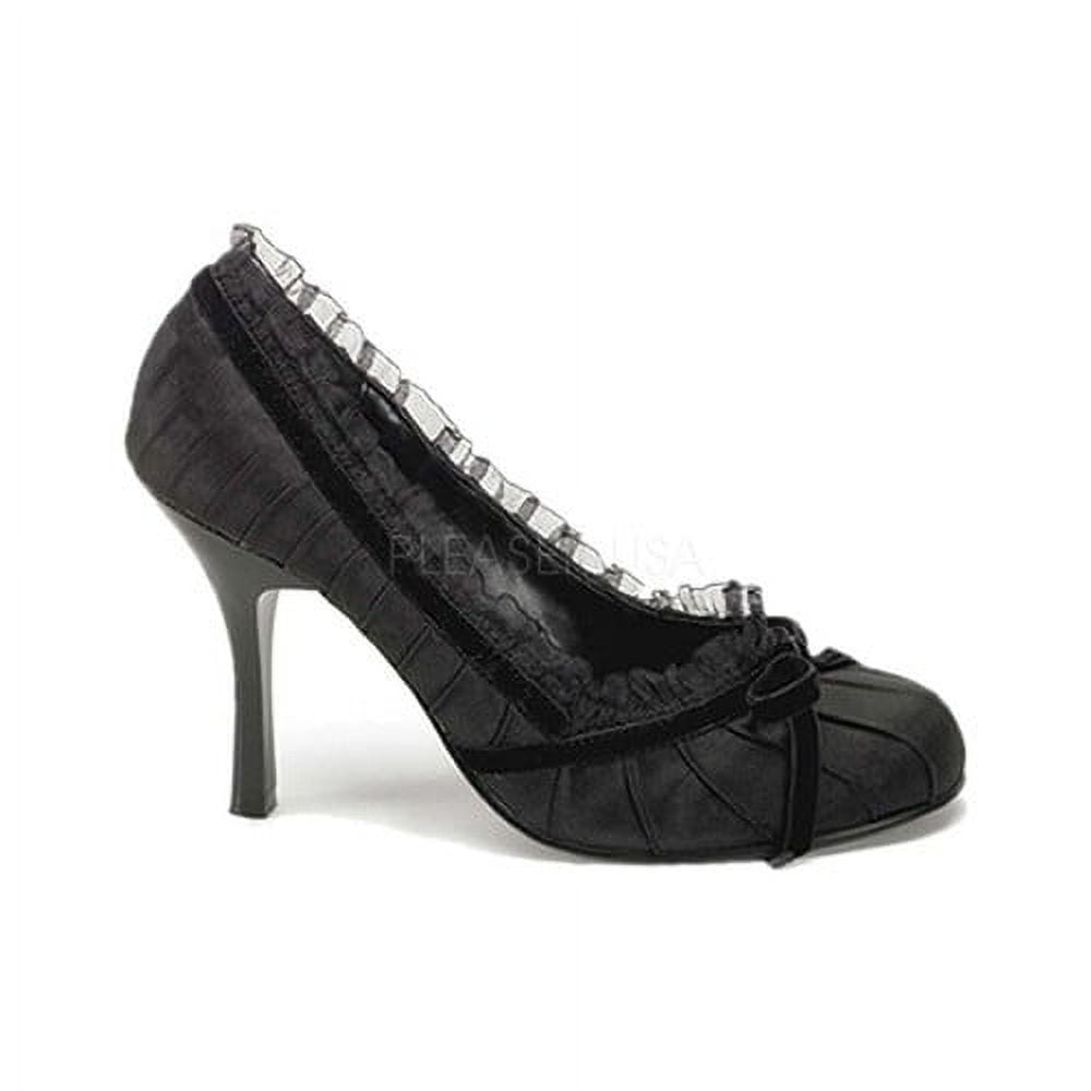 funtasma by pleaser women's dainty-420 pump,black satin,10 m