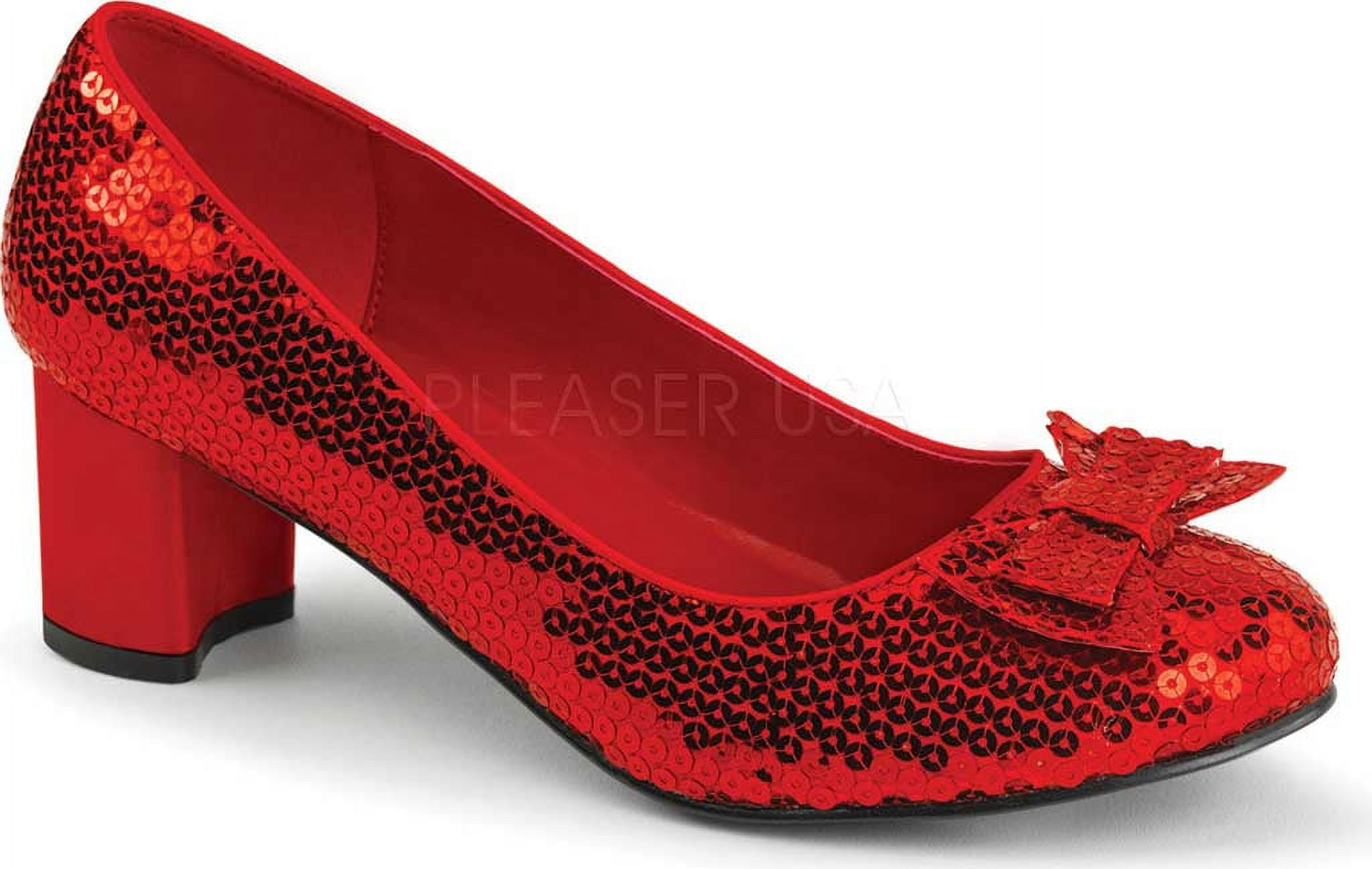 Women's Red Sequin Shoes