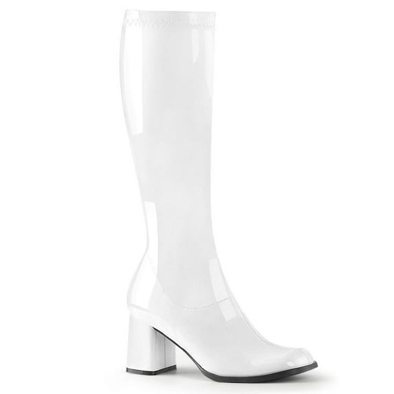 Funtasma by Pleaser Women's Gogo-300,White Patent,10 M