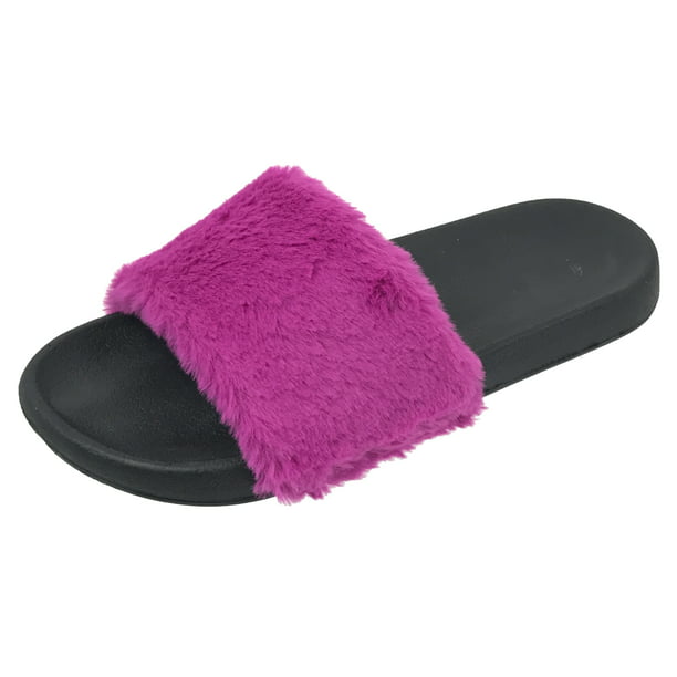 Women's Fur Slide - Walmart.com