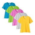 thumbnail image 1 of Women's Fusion ChromaSoft Performance Best T-Shirt, 100% polyester Bulk Tees, Short Sleeve Crewneck Multi Pack Tee, Assorted Solid T-Shirts (Bright Color 5 Pack, XL), 1 of 7
