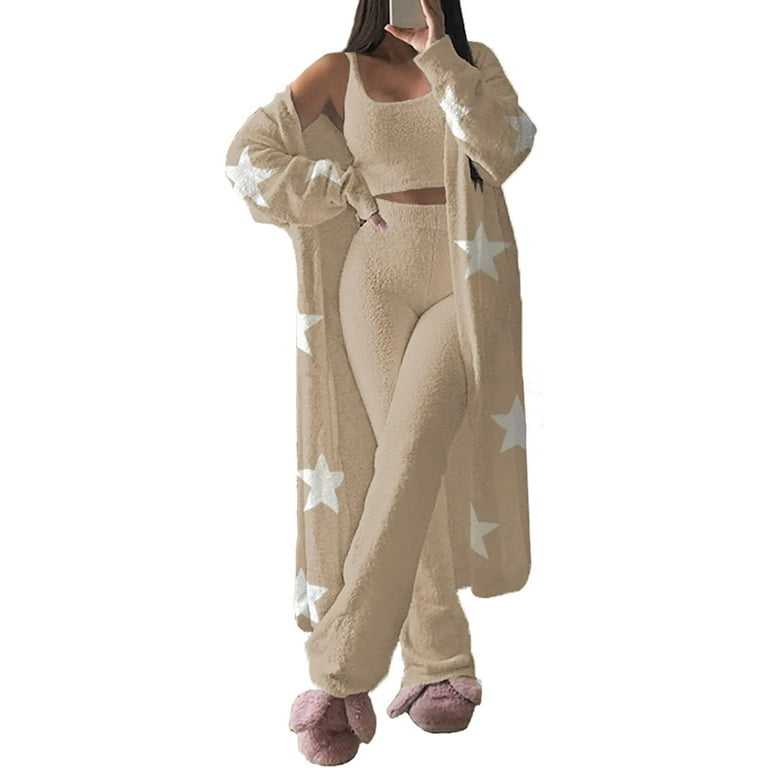 Fuzzy three piece lounge set cheap