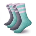 thumbnail image 1 of BambooMN Women's Super Soft Chenille Fuzzy Non-Slip Crew Socks - Assortment 4 - 4 Pairs, 1 of 3