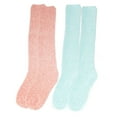 thumbnail image 1 of BambooMN Women's Fuzzy Feather Soft Cozy Knee High Socks - Assortment 2A - Extra Large - 2 Pairs, 1 of 6