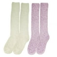 thumbnail image 1 of BambooMN Women's Fuzzy Feather Soft Cozy Knee High Socks - Assortment 2H - Extra Large - 2 Pairs, 1 of 6