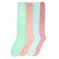 thumbnail image 1 of BambooMN Women's Fuzzy Feather Soft Cozy Knee High Socks - Assortment 4A - Regular - 4 Pairs, 1 of 6