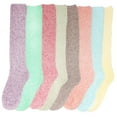 thumbnail image 1 of BambooMN Women's Fuzzy Feather Soft Cozy Knee High Socks - Assortment 8A - Extra Large - 8 Pairs, 1 of 6