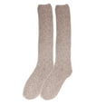 thumbnail image 1 of BambooMN Women's Fuzzy Feather Soft Cozy Knee High Socks - Light Grey - Regular - 1 Pair, 1 of 5