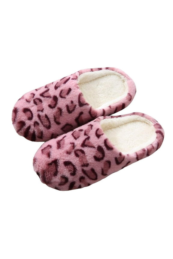 Women's Fuzzy Fleece House Comfort Slippers, Furry Faux Fur Lined Bedroom Shoes, Cozy Indoor Slide